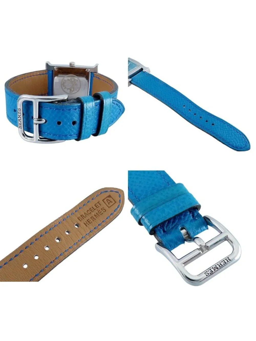 Hermes H Watch Uno Blue SS Courchevel